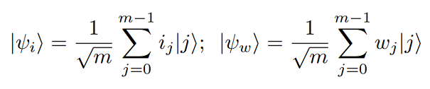 Quantum states given arbitrary input and weight vectors