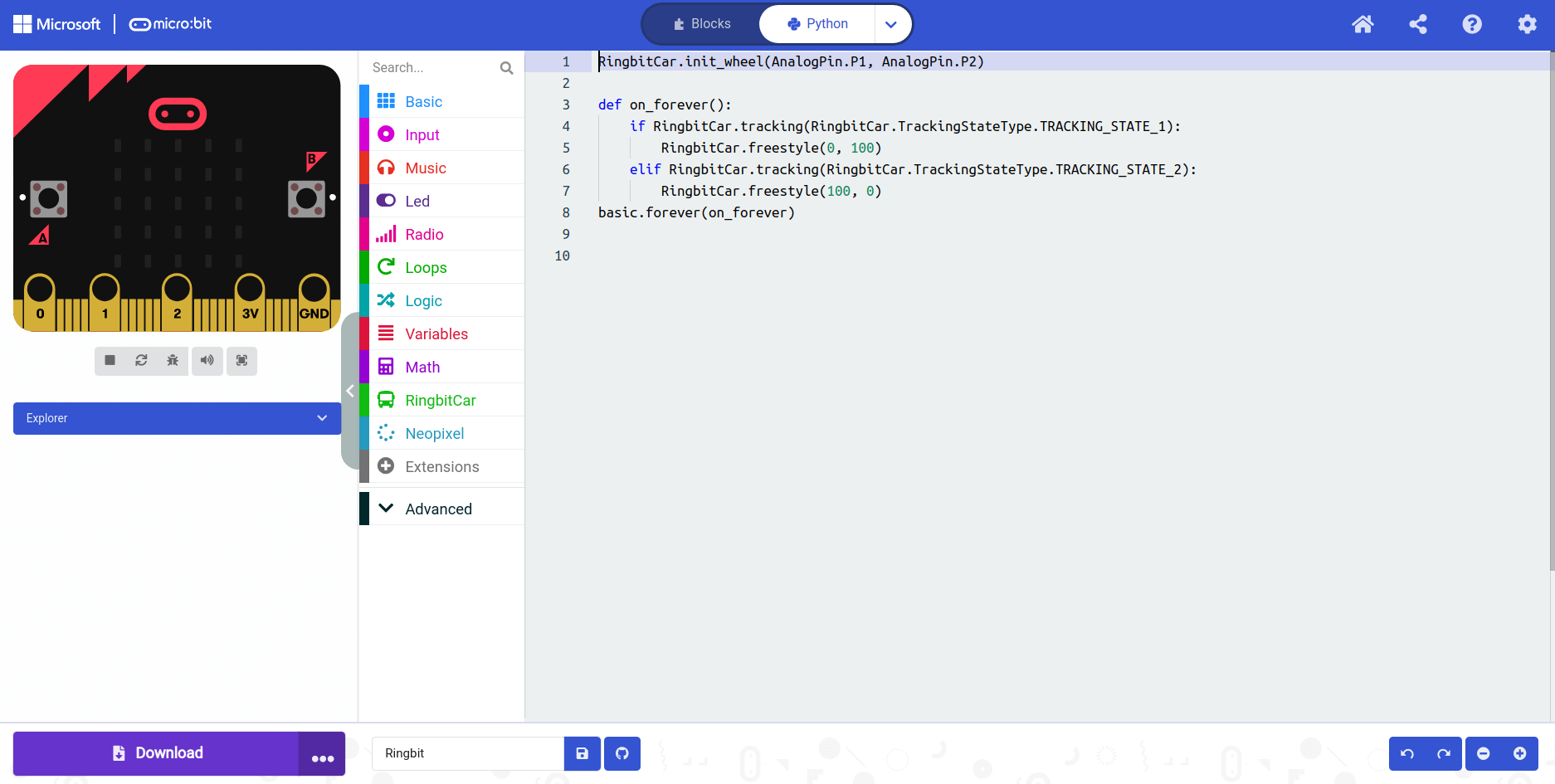 Microsoft MakeCode Editor